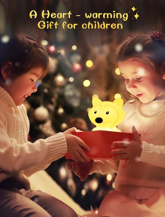 Vos Nachtlampje voor Kinderen - 7-Kleurige Tafellamp voor Kamerdecoratie - Oplaadbaar UHSB - Schattige Cadeaus voor Baby's en Peuters van Merkloos — afbeelding 5