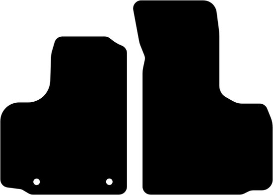 Tapis de voiture Fiat Doblo - Année de construction : 2001 - 2009 - Ajustement d'origine - 2 pièces - Velours de Luxe