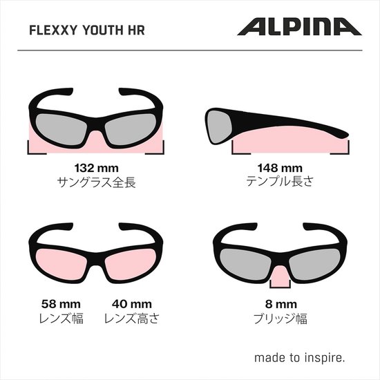 Unisex Kinder Zonnebril FLEXXY YOUTH HR - Wit Paars Matt/Zwart, One Size van Merkloos — afbeelding 3