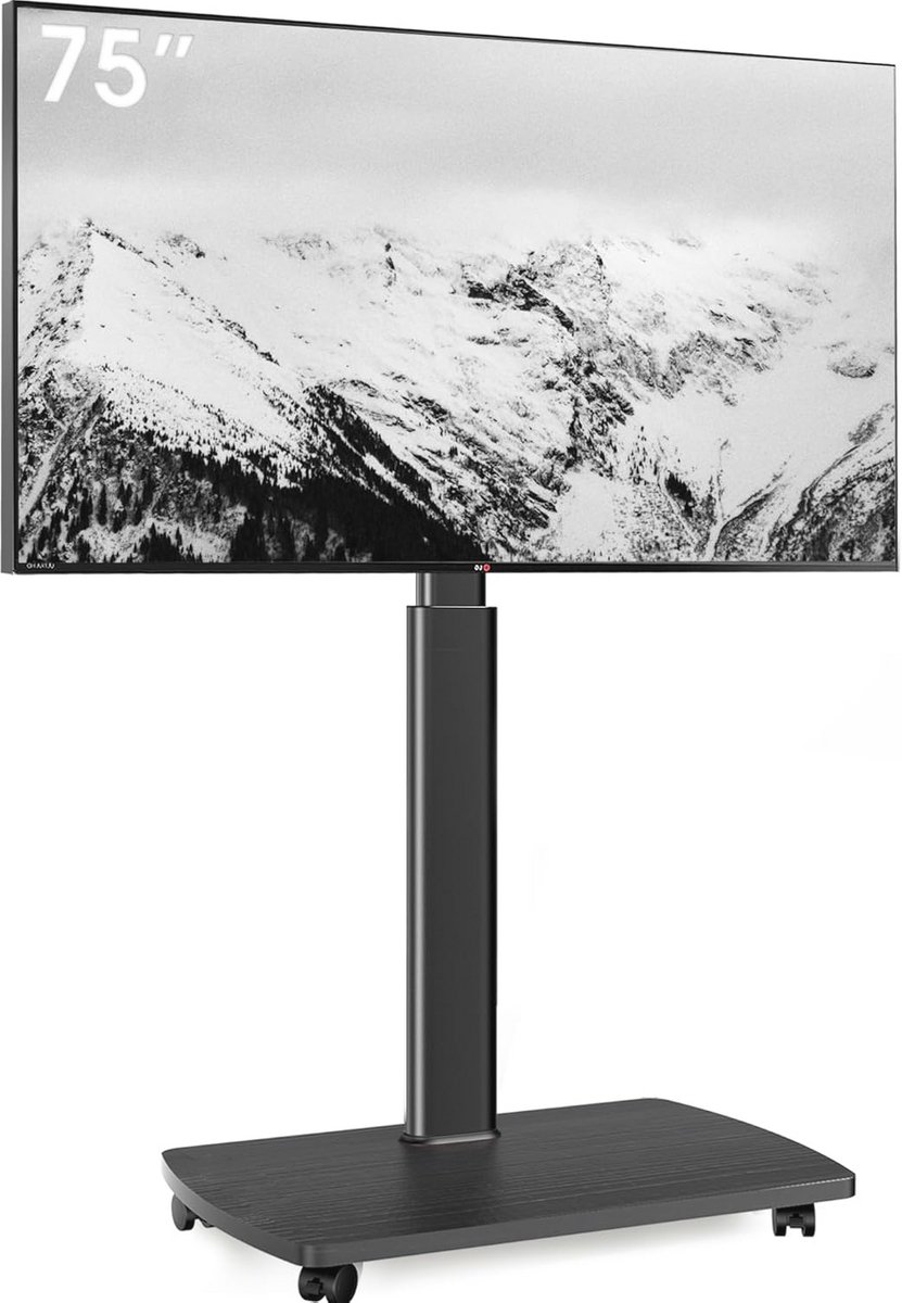 Verstelbare TV Stand met Wieltjes - Rollende TV Ondersteuning