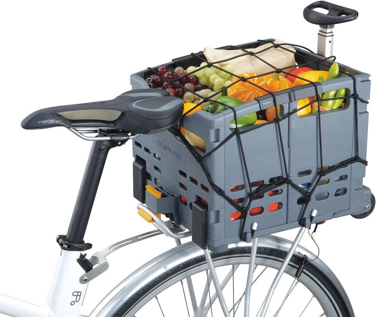 Elastisch Laadnet voor Fietstas en Mand - 40 x 40 cm, Zwart