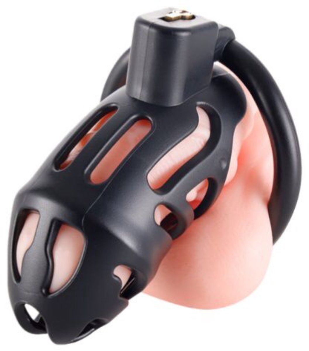 Intenz® - Luxe Kuisheidskooi Zwart - Chastity Cage - Peniskooi - Sex Toys voor Koppels - Inclusief Slotje