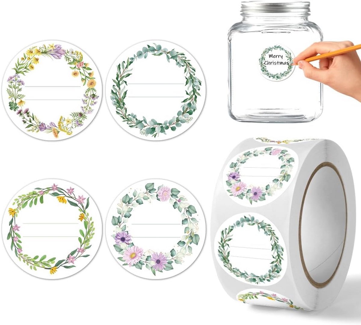 Ronde Zelfklevende Blikjeslabels - 500 Stuks voor Jam en Keuken Jars