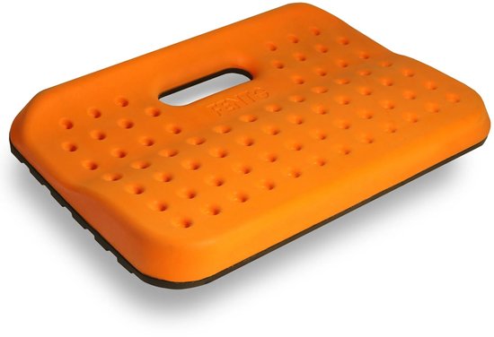 Oranje FENTO BOARD met handvat, met een rij van stippen aan beide zijden.