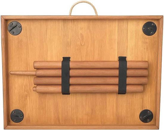Houten Campingtafel - Compact en Draagbaar - Handgemaakt - Picknicktafel met Verwijderbare Poten - Ideaal voor Buiten en Tuin - 64x50x52cm van Houten — afbeelding 4