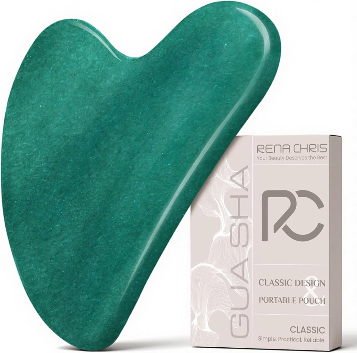 Gua Sha Gezichtstool van Groene Aventurijn voor Acupunctuur en Massage