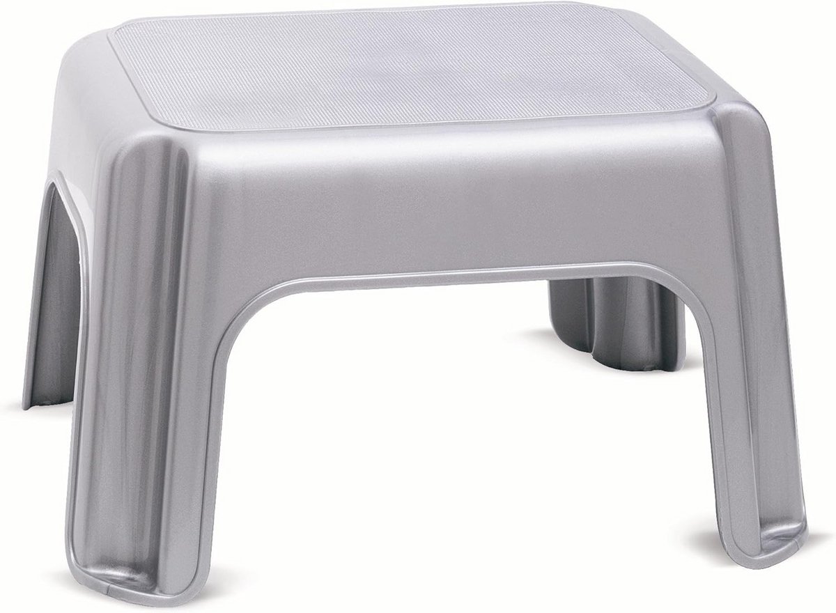 Stevige Stapkruk in Metallic Zilver - Ideaal voor Thuisgebruik