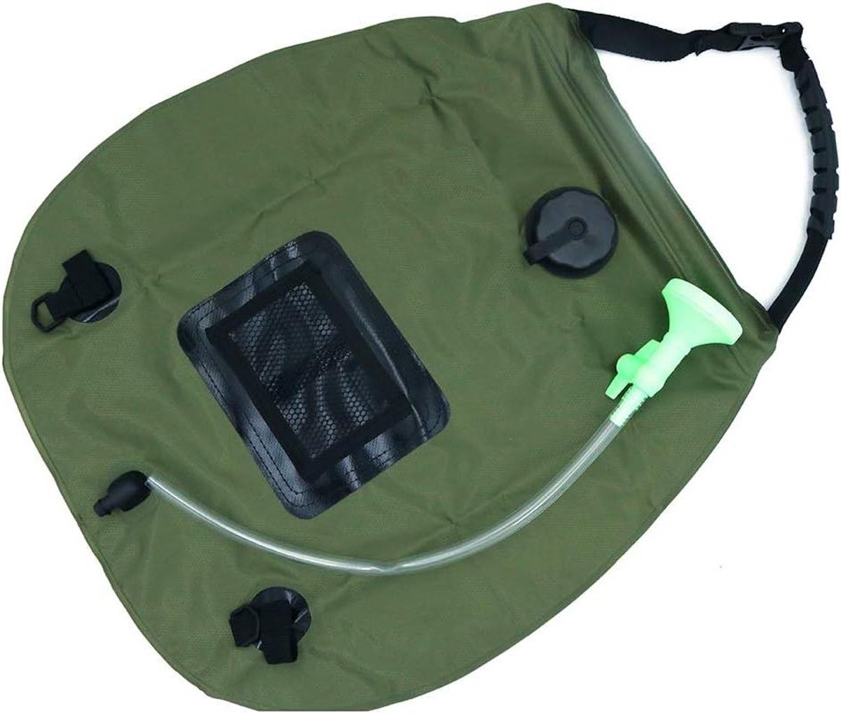 Allecta - Draagbare Zonne Verwarmde Douchetas 20L voor Camping - Outdoor Badzak met Thermometer - Wandelen Water Opslag