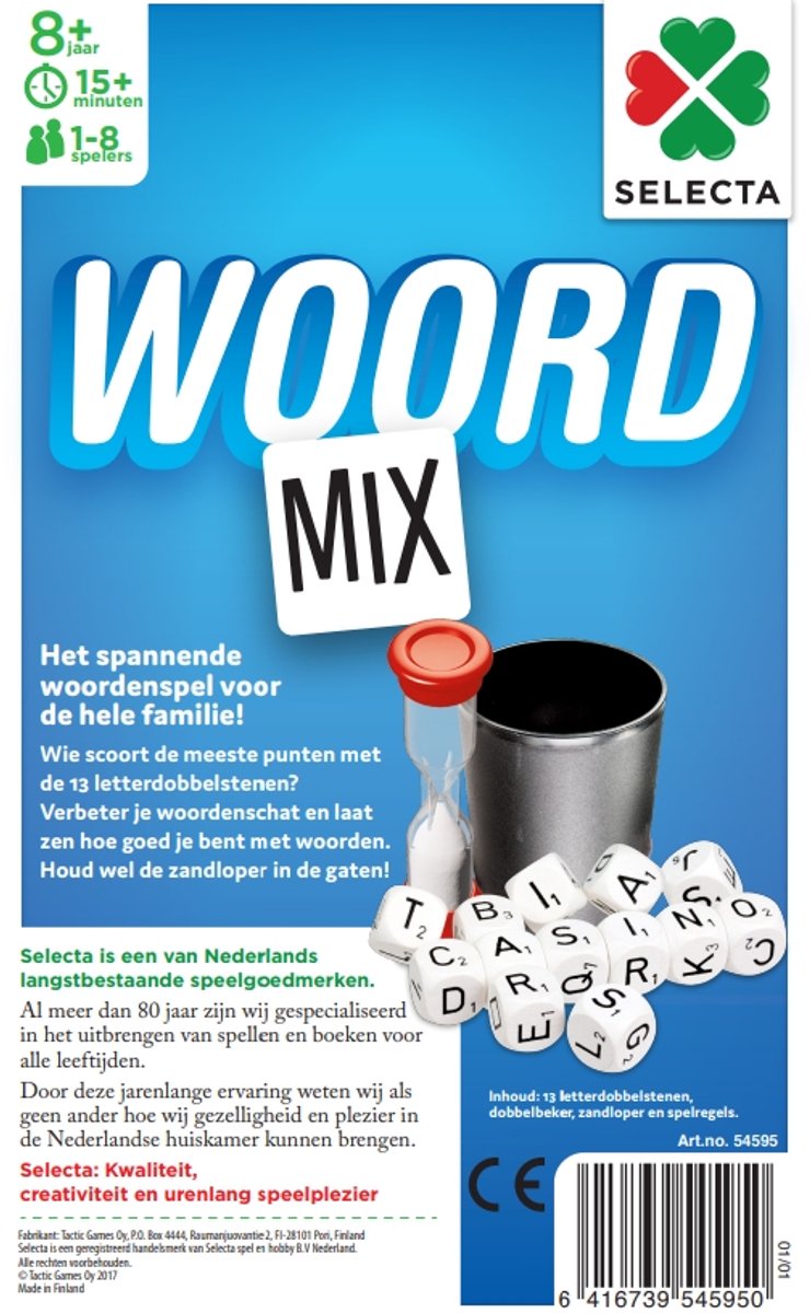 Tactic Woord Mix – Dobbelspel – Woordspel – Snel Taalspel met Letterdobbelstenen – Leerzaam en Spannend – Familiespel – 1 tot 8 Spelers – Vanaf 8 Jaar — afbeelding 11