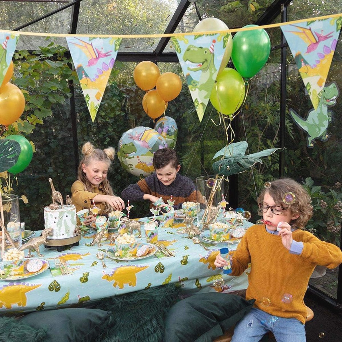 Dinosaur Tafelkleed - Feestdecoratie voor Kinderfeestjes, Carnaval en Themafeesten