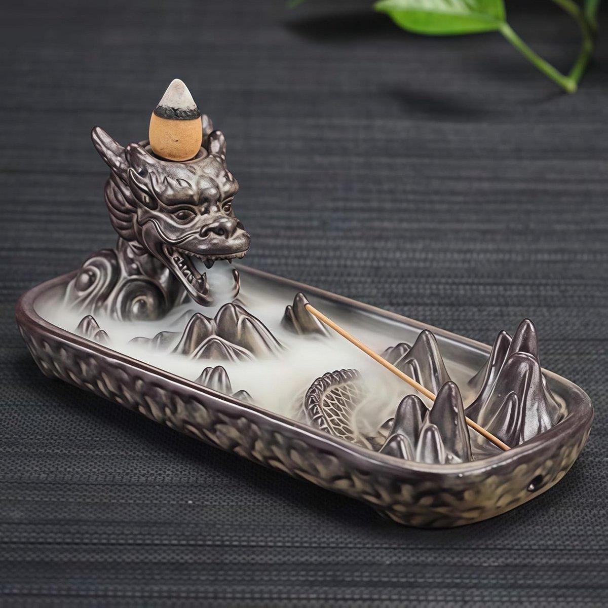 Draken Rookzuil Houder Keramiek voor Wierook Kegels en Stukjes