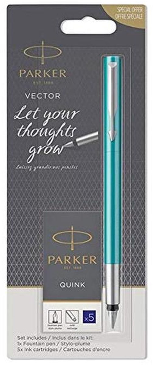 Parker Vulpen Blister met Vulling in Geassorteerde Kleuren