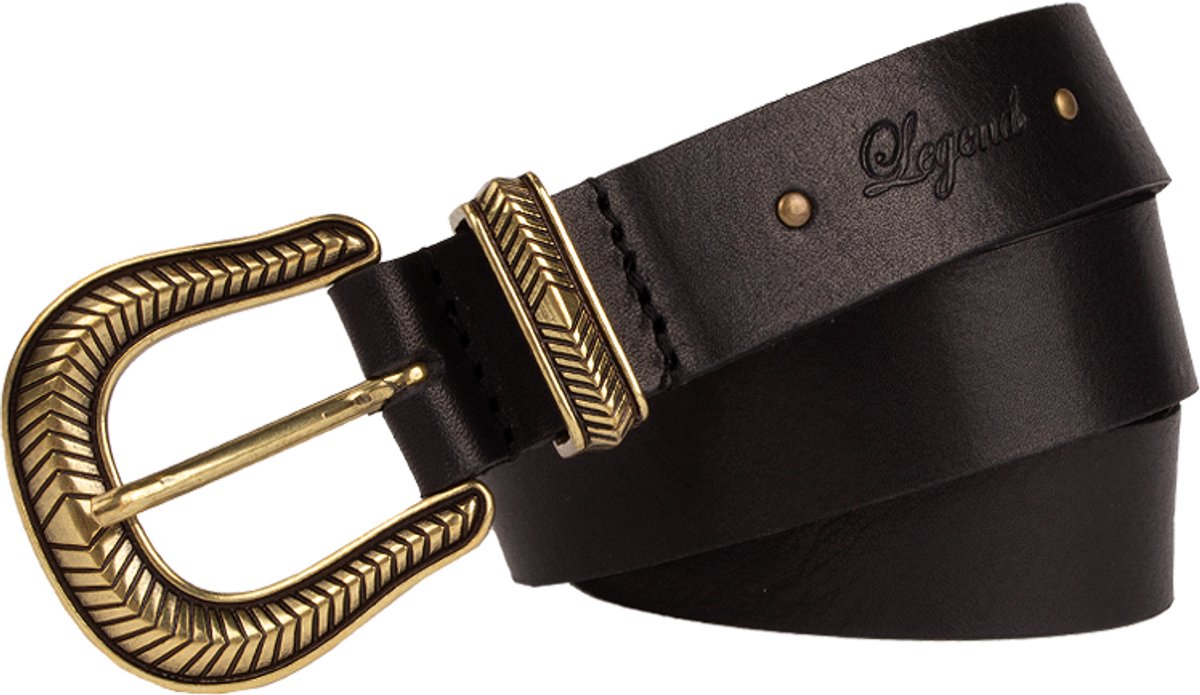 Legend Dames - Leren riem - Zwart - 90cm