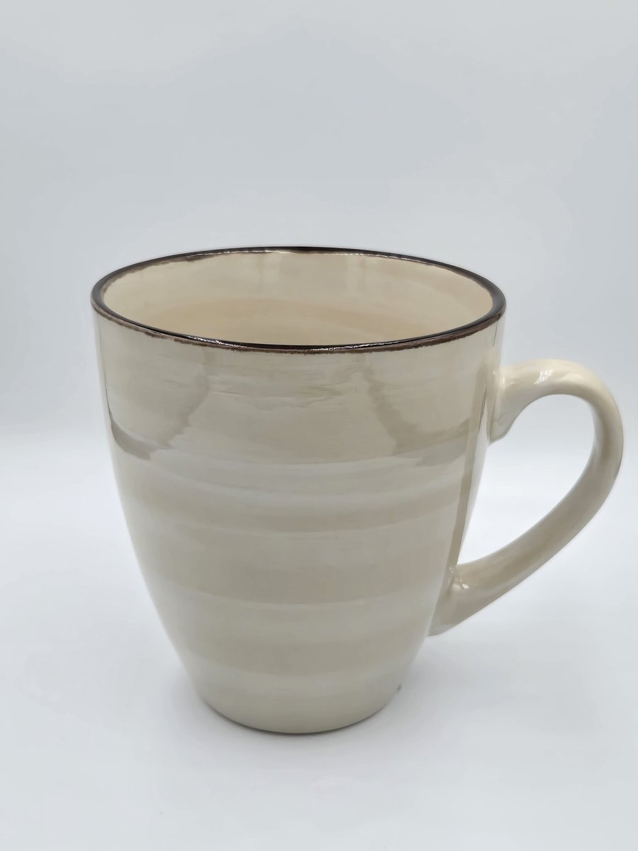 Mok Koffiemok Cumbia 550ml Crème Keramiek diameter 10cm hoogte 11,5cm