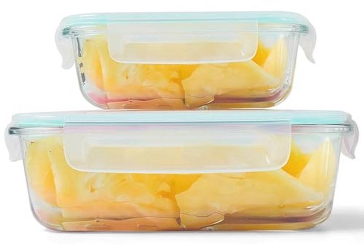 Glazen Meal Prep Dozen - Vaatwasser, Magnetron en Vriezervriendelijk, Lekvrij