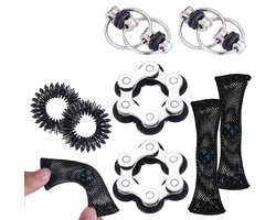 OUYLAF Fidget Toys Pakket - figet toys pakket - Anti-Stress Speelgoed - anti stress speelgoed - anti stress speelgoed volwassenen - 8 Stuks - Leuk als cadeau voor jongens/meisjes - Geschikt voor sensorisch gebruik - zwart