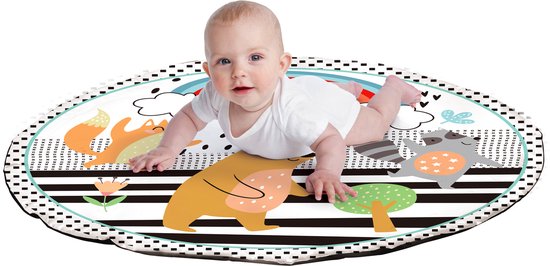 FUEGOBIRD - Baby Play Mat - Cute Baby Animals - Deluxe Gym - Colorful Interactive and Grasping Toy - Great Sounds - Developmental Play for Babies 2 Months+ - Square van Merkloos — afbeelding 4