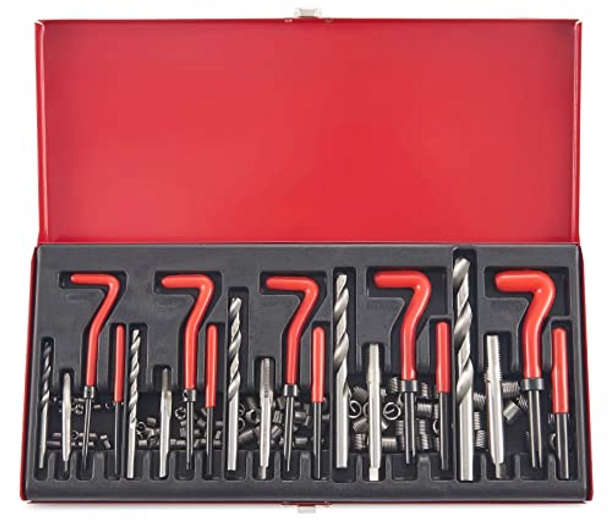 Draadreparatieset 131-delig voor M5 M6 M8 M10 M12, voor auto en motor, gereedschapsset