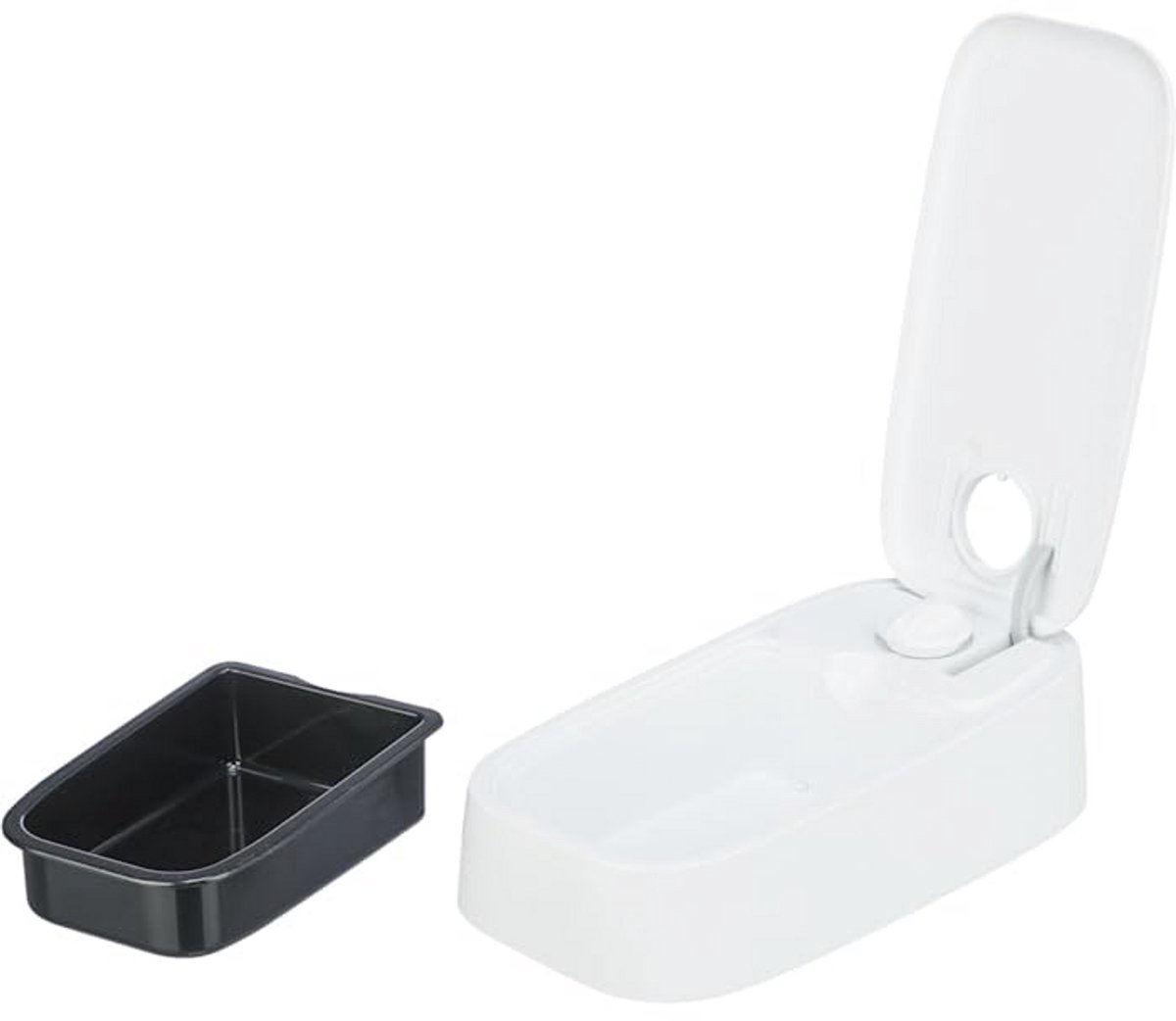 Voederautomaat voor konijnen - 300 ml - Wit - 13 x 7 x 24 cm - afbeelding 2