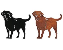 Metalen Hond Silhouet Tuindecoratie voor Achtertuin - Creatieve Buitenbeelden