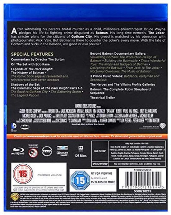Blu-ray Film 1989: Batman - Actie en Avontuur — afbeelding 2