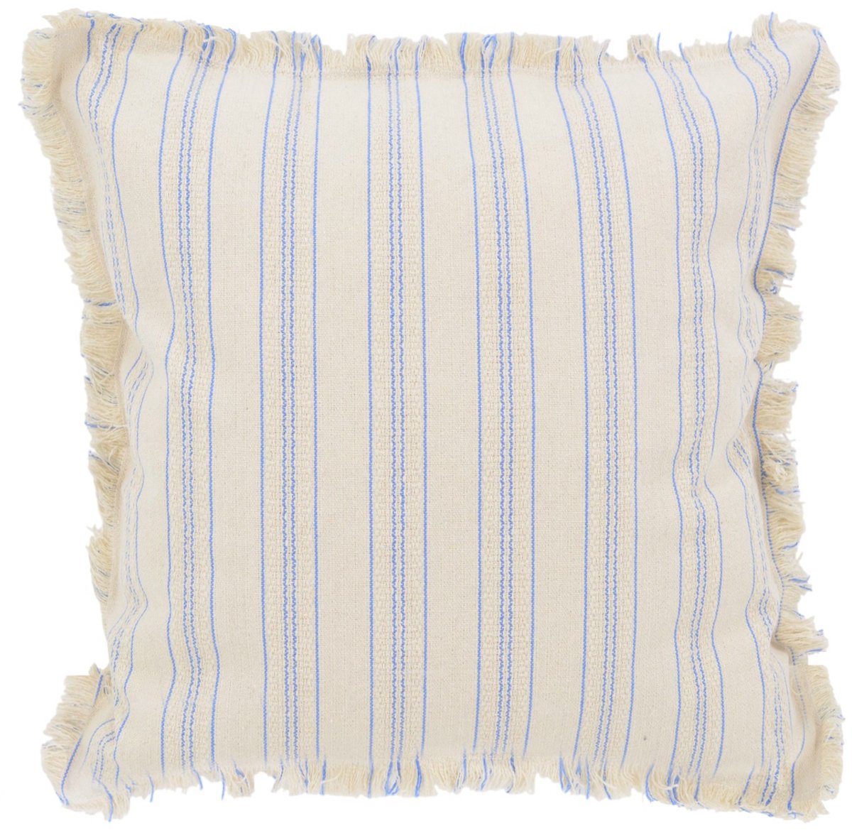 NOVÉE Yuna Stripe Blauw Kussenhoes | 45 x 45 cm | Katoen/Linnen