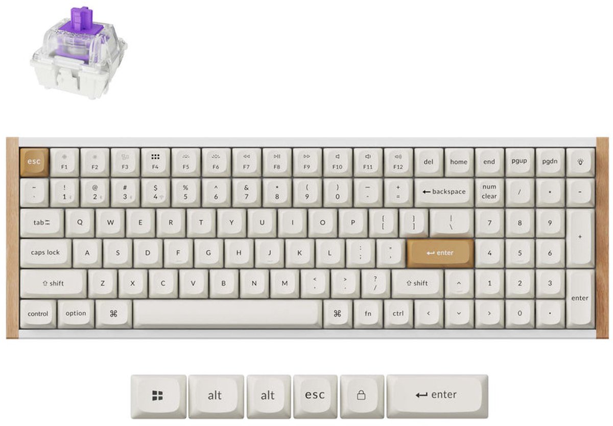 Keychron K4 HE toetsenbord Nebula special edition wit