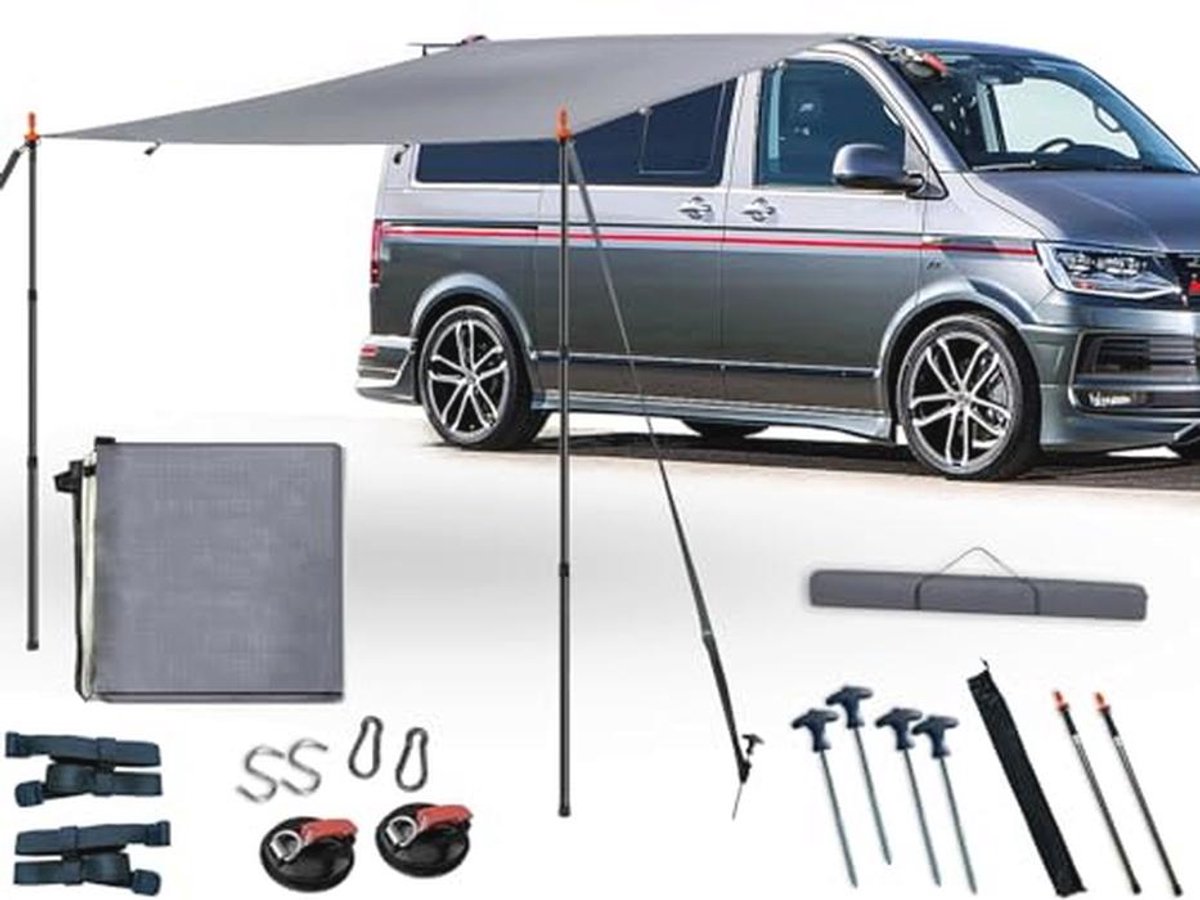 Zonnezeil voor Auto en Camper - Waterdicht en UV-Bestendig Luifel met Kederrail