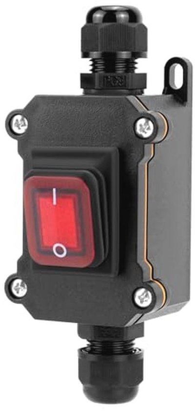 Waterdichte inline-kabelschakelaar met rood indicatielampje 220V 30A