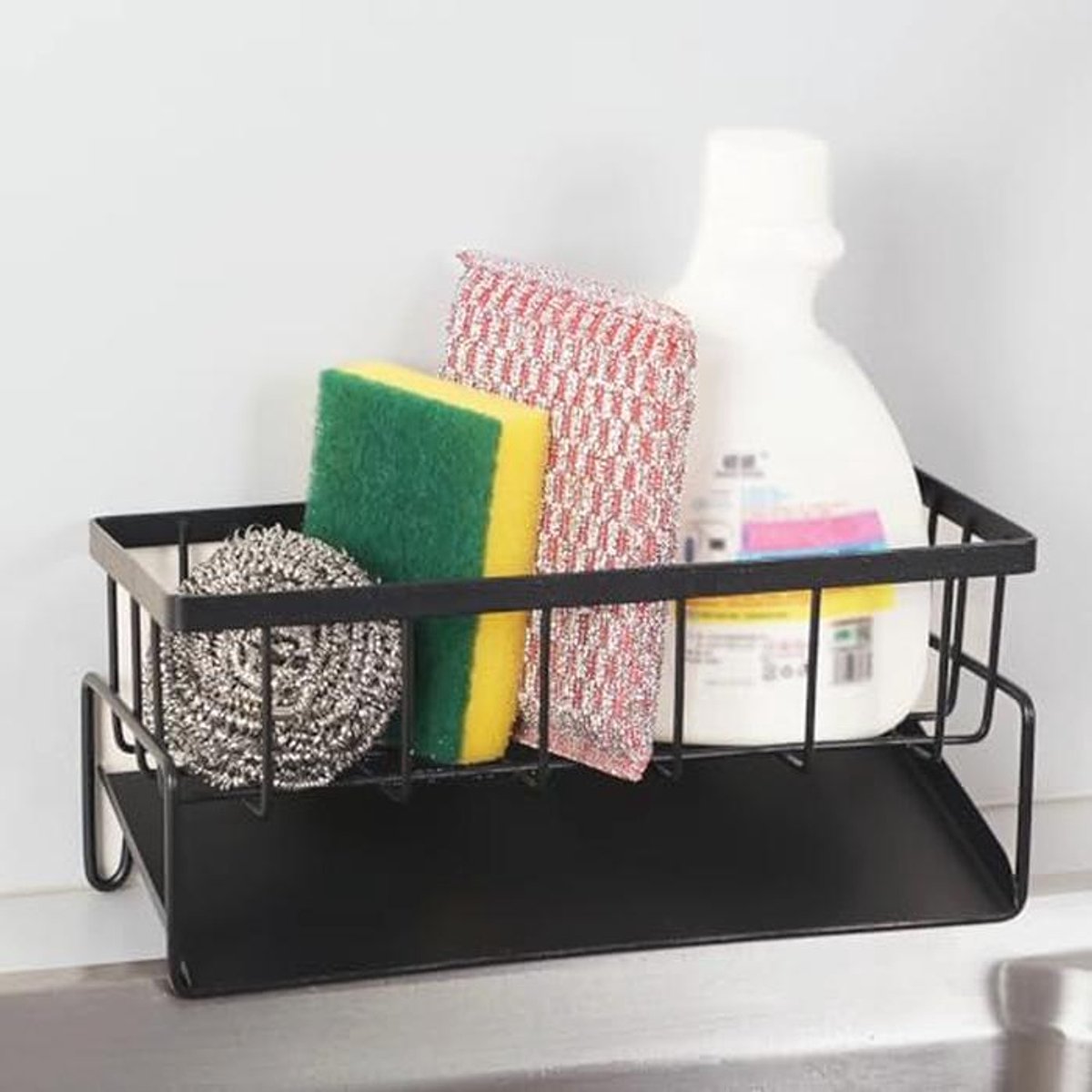 Gootsteenorganizer en Keukensponshouder - Robuust en Smal Metaal