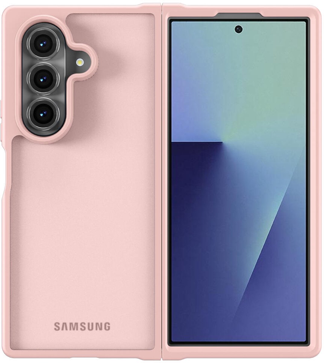 Hoesje Geschikt voor Samsung Galaxy Z Fold 7 - Matte Back Cover - Roze