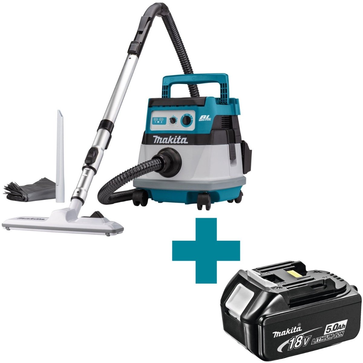 Makita DVC865LZX3 36V (2x 18V) Li-ion Accu Bouwstofzuiger Body - 8L