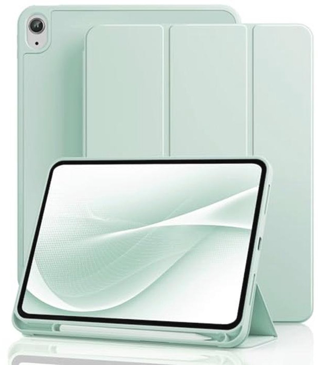 Hoes voor iPad 11e en 10e generatie - 11 inch en 10,9 inch - Stootvaste Smart Case met penhouder - Groen