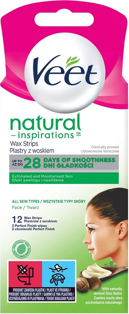 Veet - Natural Inspirations Precise Patch From Wax To Facial Hair Removal 12Pcs