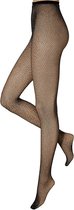 Dames panty visnet | Lurex | Zwart/Zilver | Maat L/XL | Panty Dames | Fishnet panty | Pantys | Visnet panty carnaval | Apollo