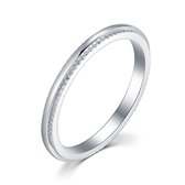 Twice As Nice Ring in edelstaal, 2 mm, gestreept  52
