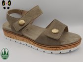 Franken dames comfort sandaal, F126 Kaki/print, Maat 37