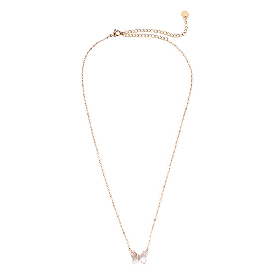 Transparante Vlinder Ketting - Dottilove - 14K Goud Verguld