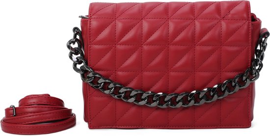 Ines Delaure Chain Bag - ketting handtas rood