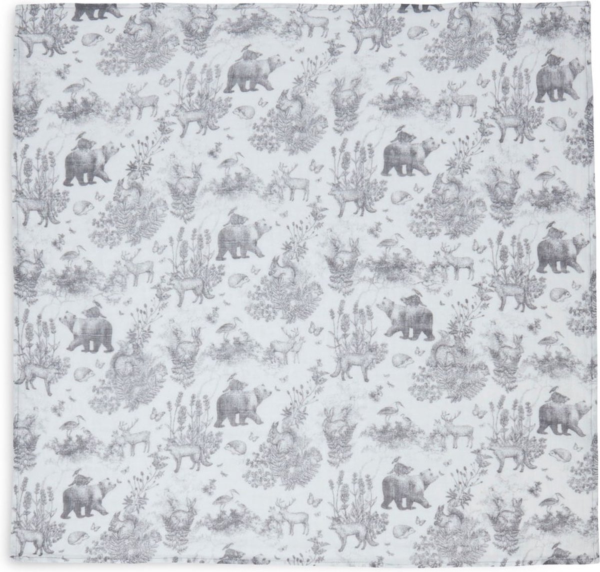 Goedkoopste Jollein Hydrofiele Doek 115x115cm Pimpelmees - Forest Animals