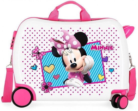 Disney Minnie Mouse meisjes ABS kinderkoffer rol zit 4 w roze