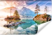 Fotobehang - Meer Hindersee, Bavaria, Duitsland, premium print, inclusief behanglijm