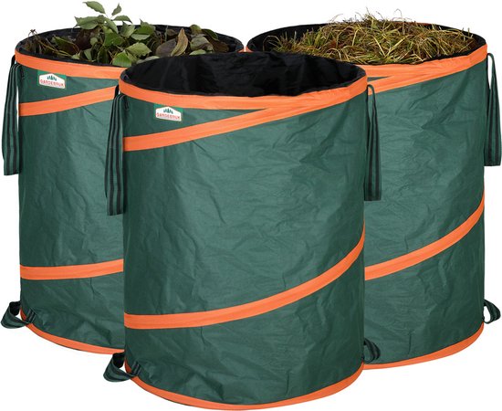 TTL Garden Black SUPERIOR 3 x 215L pop-up tuinzak - dubbele bodem 260gsm extra stabiel 600D Oxford set van 3 215 liter tuinafvalzak bladzak opvouwbaar groen gesneden tuin afval zelfstandig staand TTL Garden Black SUPERIOR 3 x 215L pop-up tuinzak - dubbele bodem 260gsm extra stabiel 600D Oxford set van 3 215 liter tuinafvalzak bladzak opvouwbaar groen gesneden tuin afval zelfstandig staand