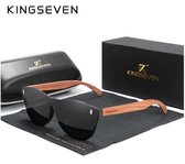 KingSeven Black Oculos Heren Zonnebril - Zwart