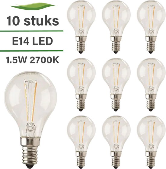 E14 LED lamp - 10-pack - 1.5W - 2700K warm wit