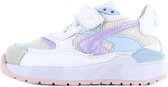 Sneakers | Meisjes | White lilac blue | Leer | Shoesme | Maat 24