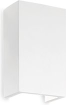 Ideal Lux Flash gesso - Wandlamp Modern - Wit - H:18cm  - G9 - Voor Binnen - Metaal - Wandlampen - Slaapkamer - Woonkamer