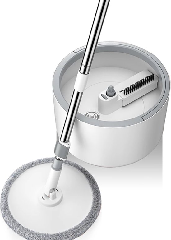 STARLYF Autoclean mopset met emmer en dweil microvezeldoeken, dubbel droog-/nat vak, alle soorten vloeren, verwisselbare microvezeldoek, eenvoudig op te bergen (Autoclean 7