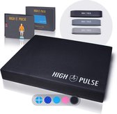 High Pulse® Balans kussen incl oefening poster coördinatie en stabiliteit balans verbeteren zwart