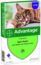 Bayer Anti vlooienmiddel Advantage 80 > 4 kg - 4 x 0,8 ml